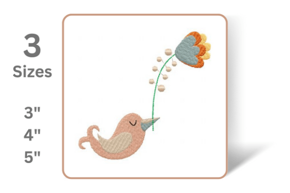 Cute Bird with Flower Embroidery Review