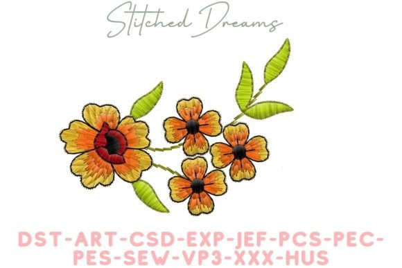Delicate Flowers Embroidery