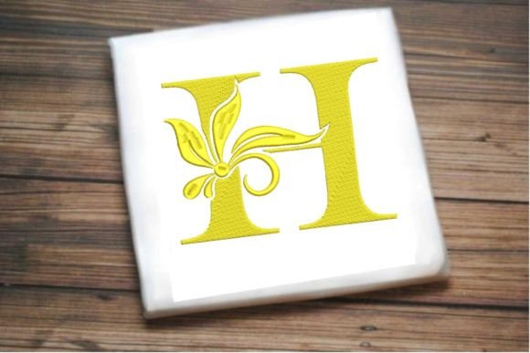 Elegant Floral Alphabet Letter H Review for Apparel Projects