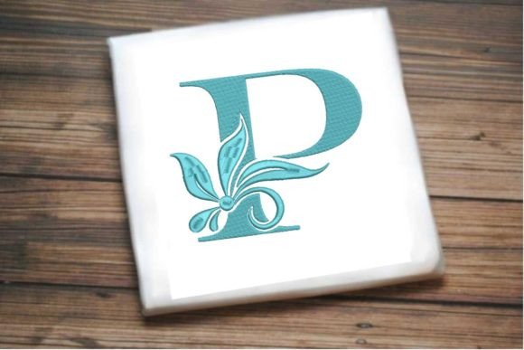 Elegant Floral Alphabet Letter P: A Timeless Embroidery Design for Craft Fairs