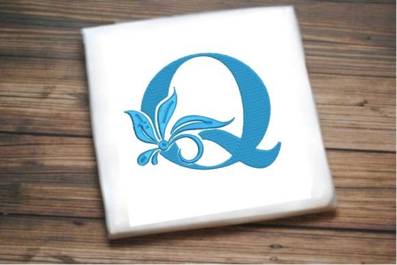 Elegant Floral Alphabet Letter Q for Handmade Gifts