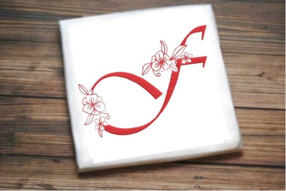 F Floral Monogram Letter for Boutique Sweatshirts