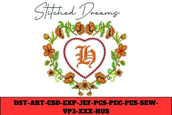 Floral Heart Letter H Review